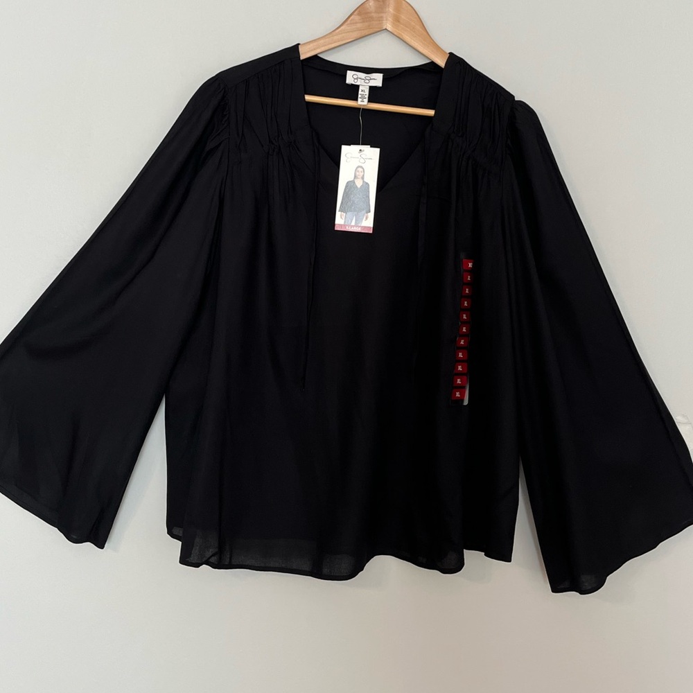 NWT Jessica Simpson black XL long wide sleeve